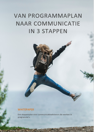 Cover whitepaper Van programmaplan naar communicatie in 3 stappen